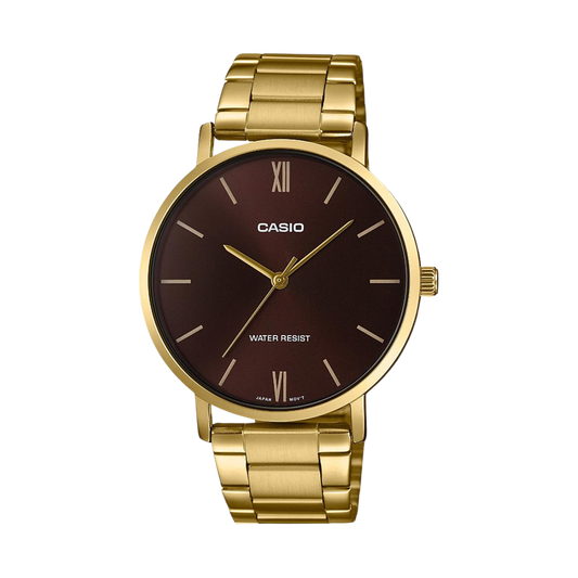 Reloj Análogo Estándar Casual Dorado de Hombre