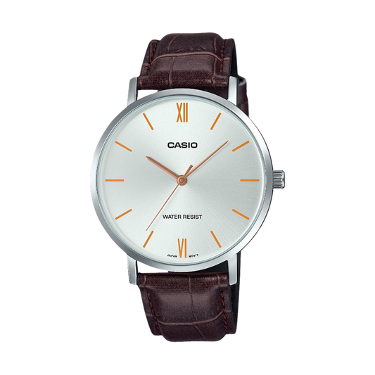 Reloj Análogo Minimalista Casual Plateado de Hombre