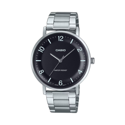 Reloj Análogo Clásico Plateado de Hombre