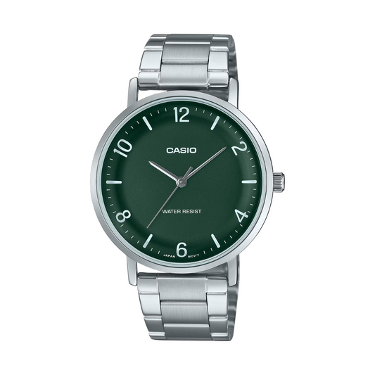Reloj Análogo Clásico Plateado de Hombre
