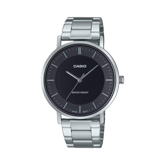 Reloj Análogo Clásico Plateado de Hombre