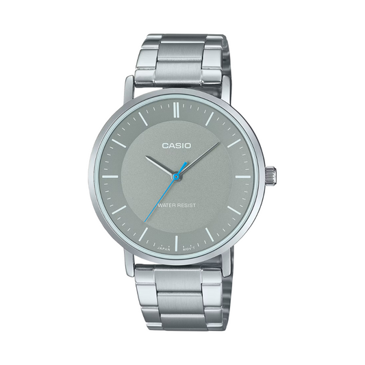 Reloj Análogo Clásico Plateado de Hombre