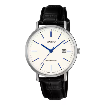 Reloj Análogo Clásico Correa Negra de Hombre