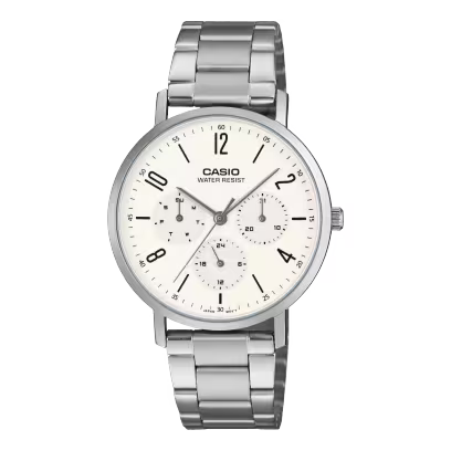 Reloj Análogo Clásico Blanco de Hombre