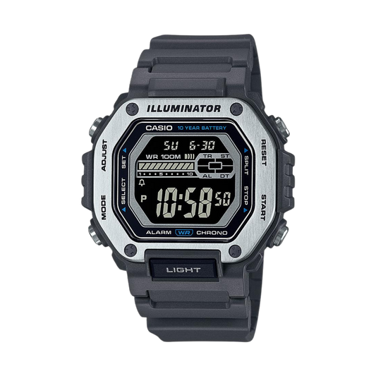 Reloj Digital Illuminator Sport Plateado de Hombre