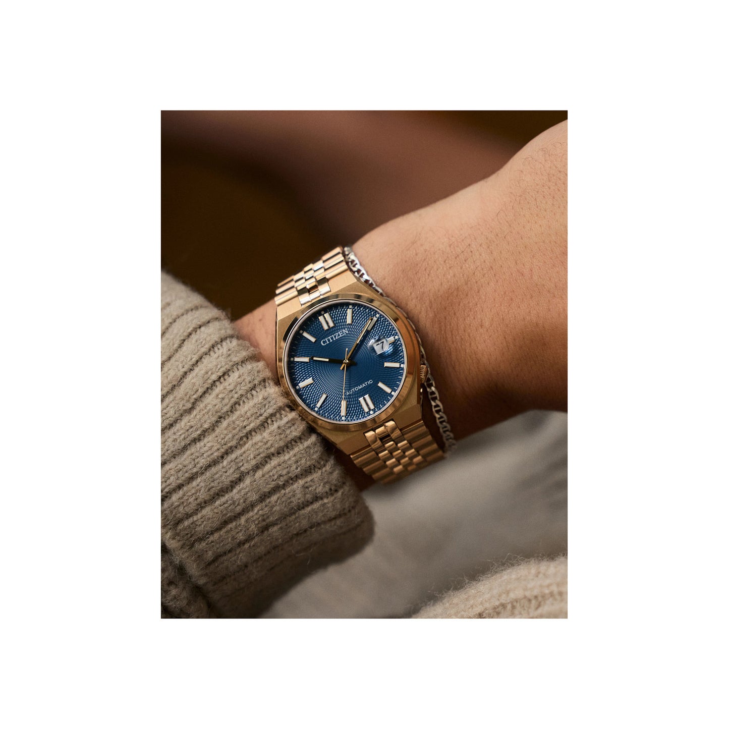 Reloj Análogo Automático Tsuyosa 60 Oro Rosa de Hombre