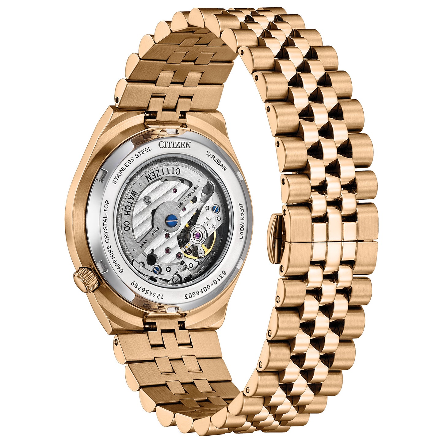 Reloj Análogo Automático Tsuyosa 60 Oro Rosa de Hombre