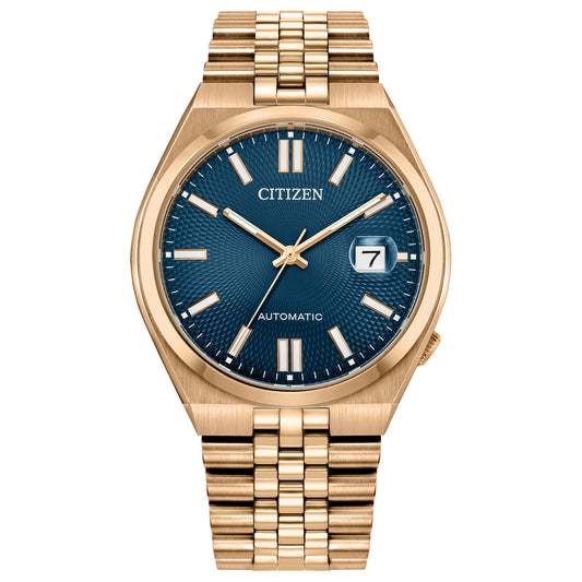 Reloj Análogo Automático Tsuyosa 60 Oro Rosa de Hombre