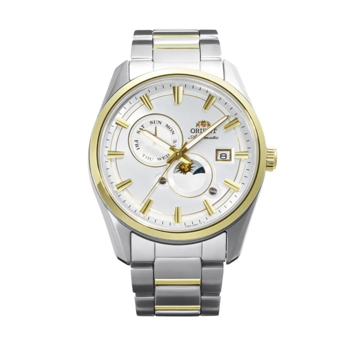 Reloj Orient Stretto Day & Night Automático Luxury Doble Tono de Hombre
