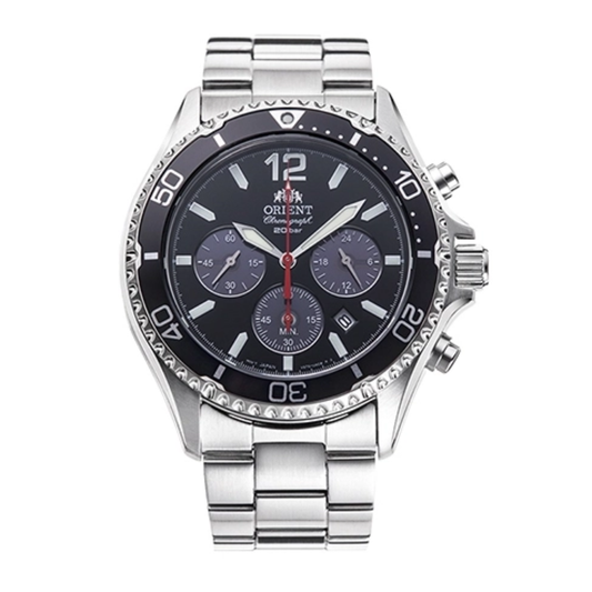 Reloj Orient Mako Chronograph Solar Negro de Hombre