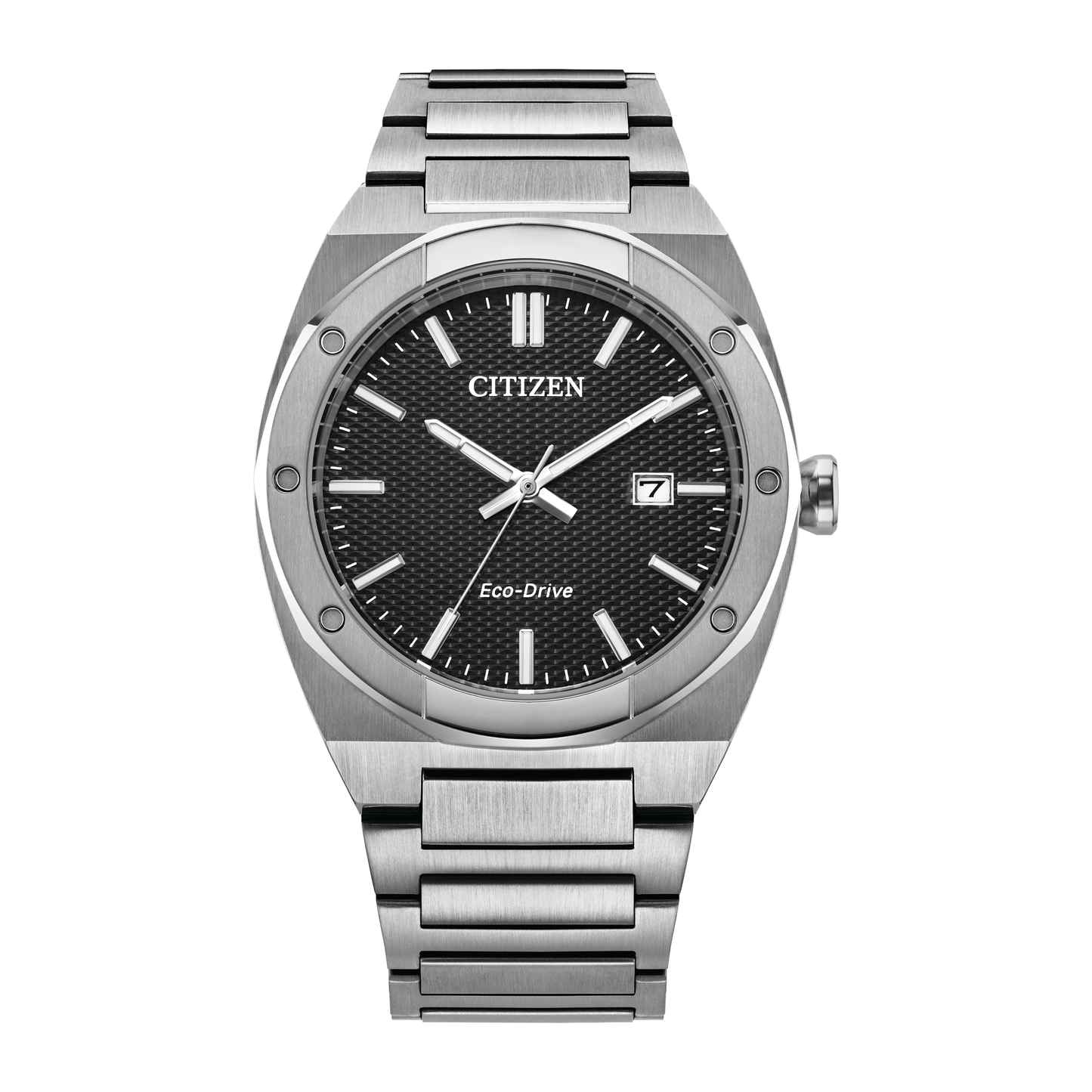 Reloj Análogo Eco-Drive Casual Plateado de Hombre