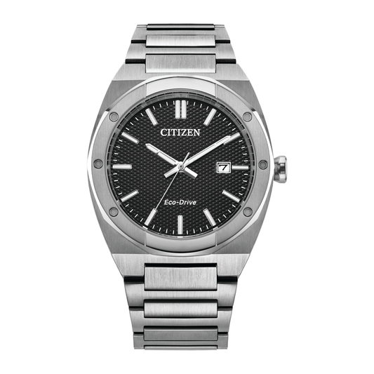 Reloj Análogo Eco-Drive Casual Plateado de Hombre