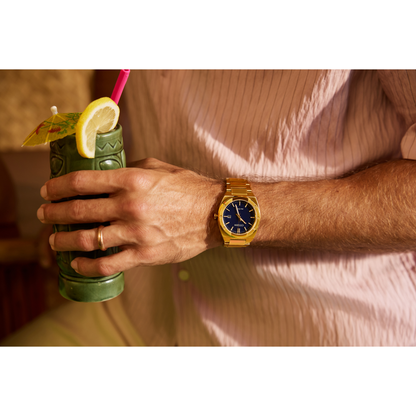 Reloj Análogo Eco-Drive Casual Dorado de Hombre