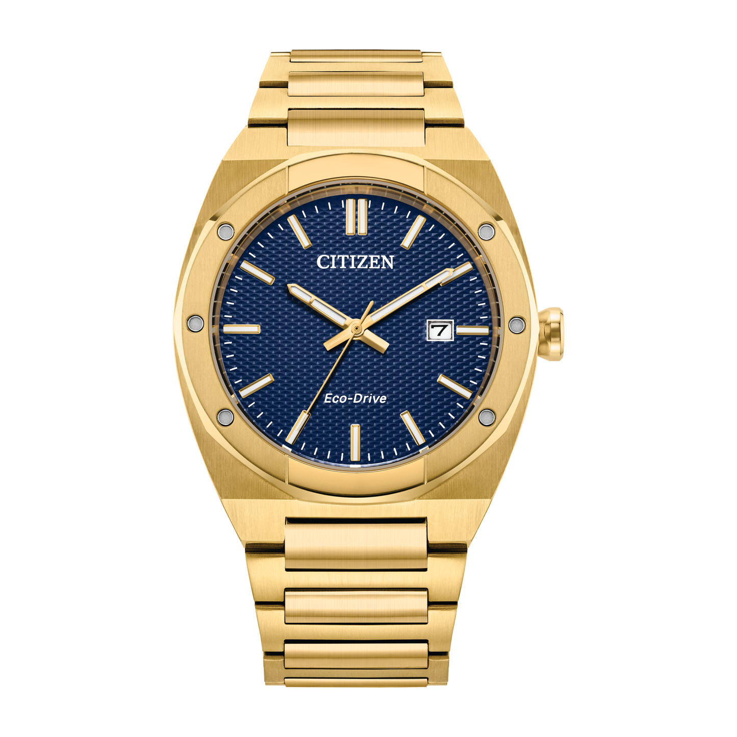Reloj Análogo Eco-Drive Casual Dorado de Hombre