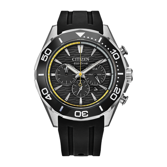 Reloj Análogo Eco Drive Endeavor Chrono Deportivo Negro de Hombre