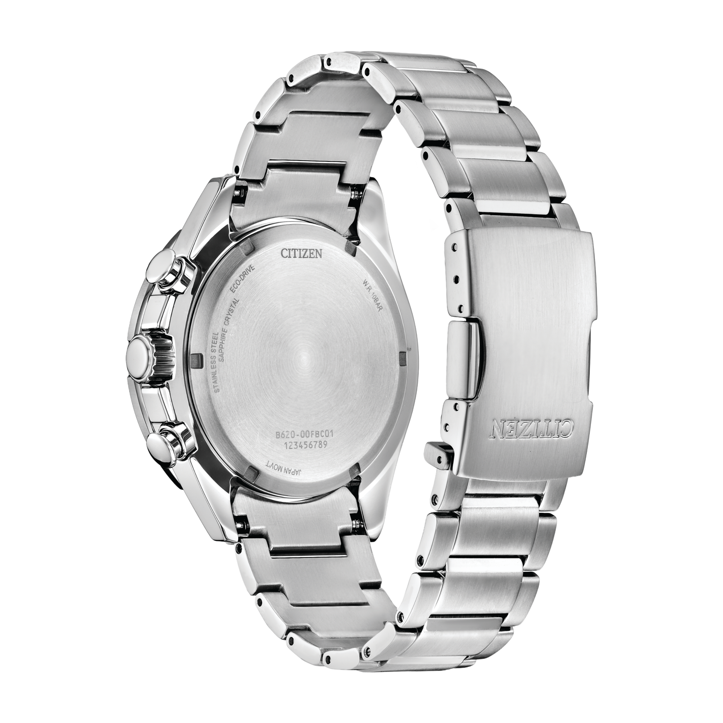 Reloj Análogo Eco-Drive Chrono Plateado de Hombre