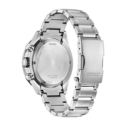 Reloj Análogo Eco-Drive Chrono Plateado de Hombre