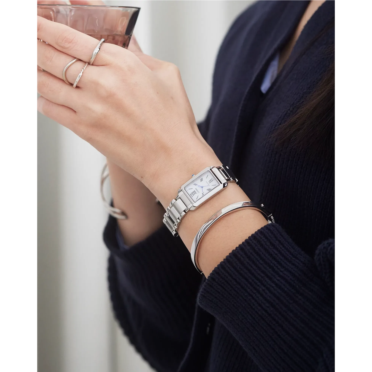 Reloj Análogo Luxury Plateado L Bianca de Mujer