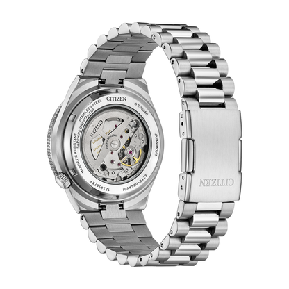 Reloj Análogo Automático Ejecutivo Citizen Tsuyosa Marine Plateado de Hombre