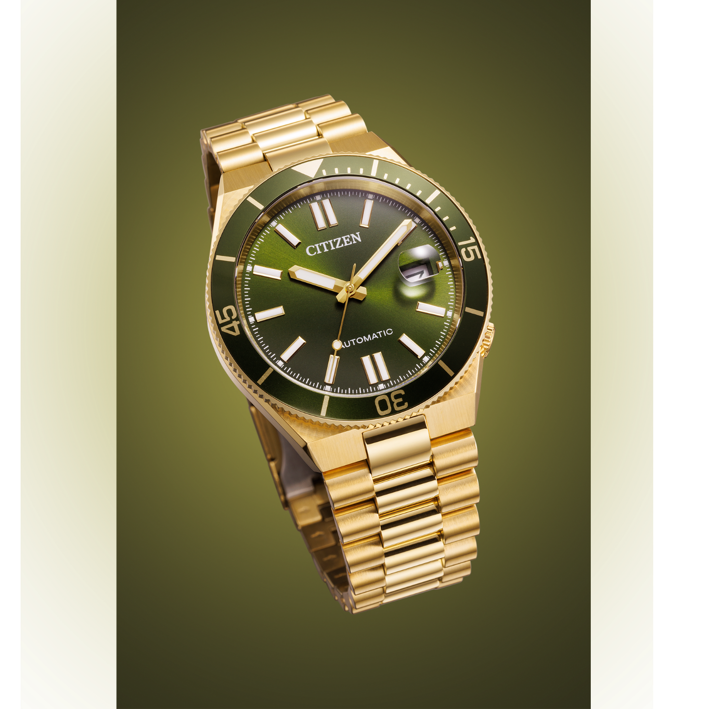 Reloj Análogo Automático Ejecutivo Citizen Tsuyosa Marine Dorado de Hombre