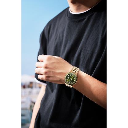 Reloj Análogo Automático Ejecutivo Citizen Tsuyosa Marine Dorado de Hombre