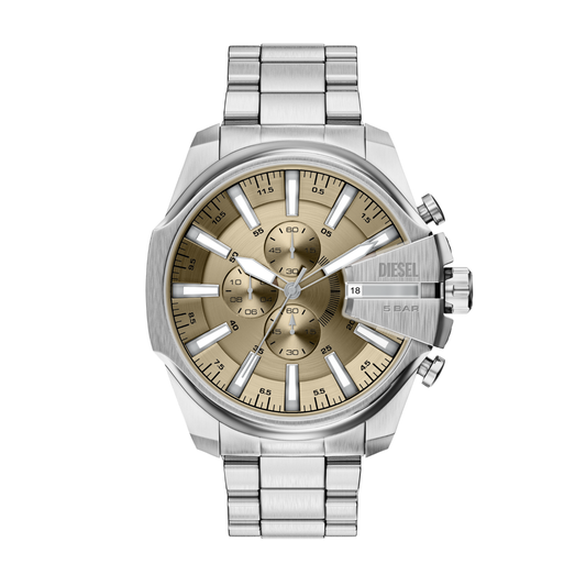Reloj Análogo Casual Plateado de Hombre