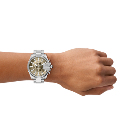 Reloj Análogo Casual Plateado de Hombre