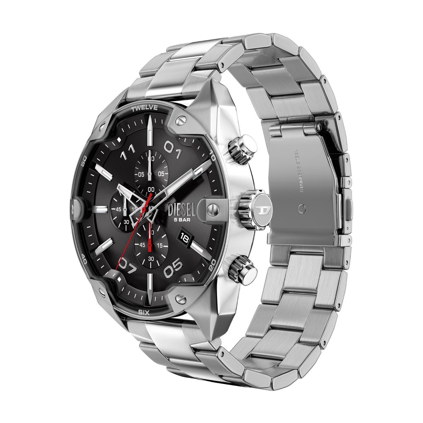 Reloj Análogo Casual Plateado de Hombre