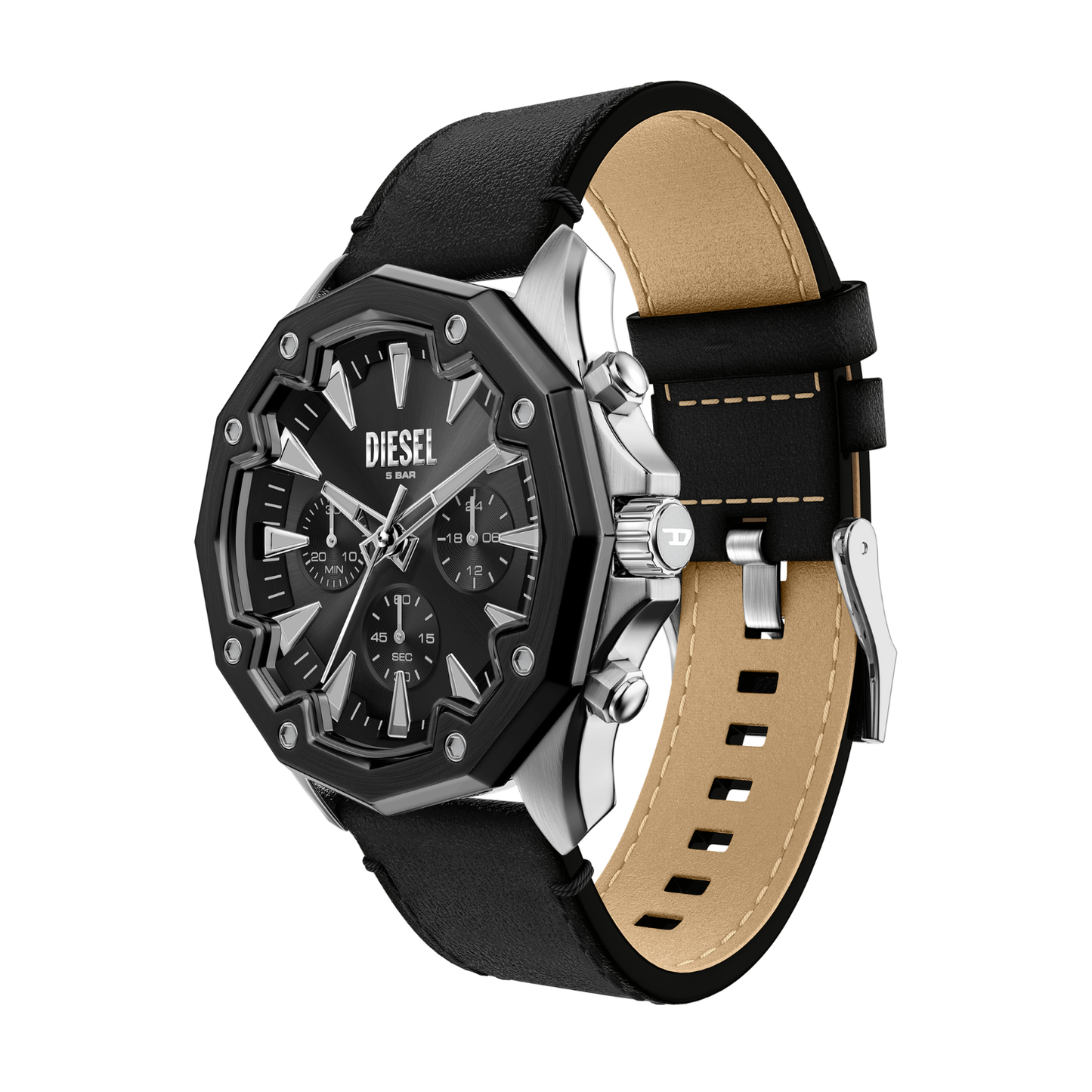 Reloj Análogo Casual Plateado de Hombre
