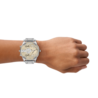 Reloj Análogo Casual Plateado de Hombre