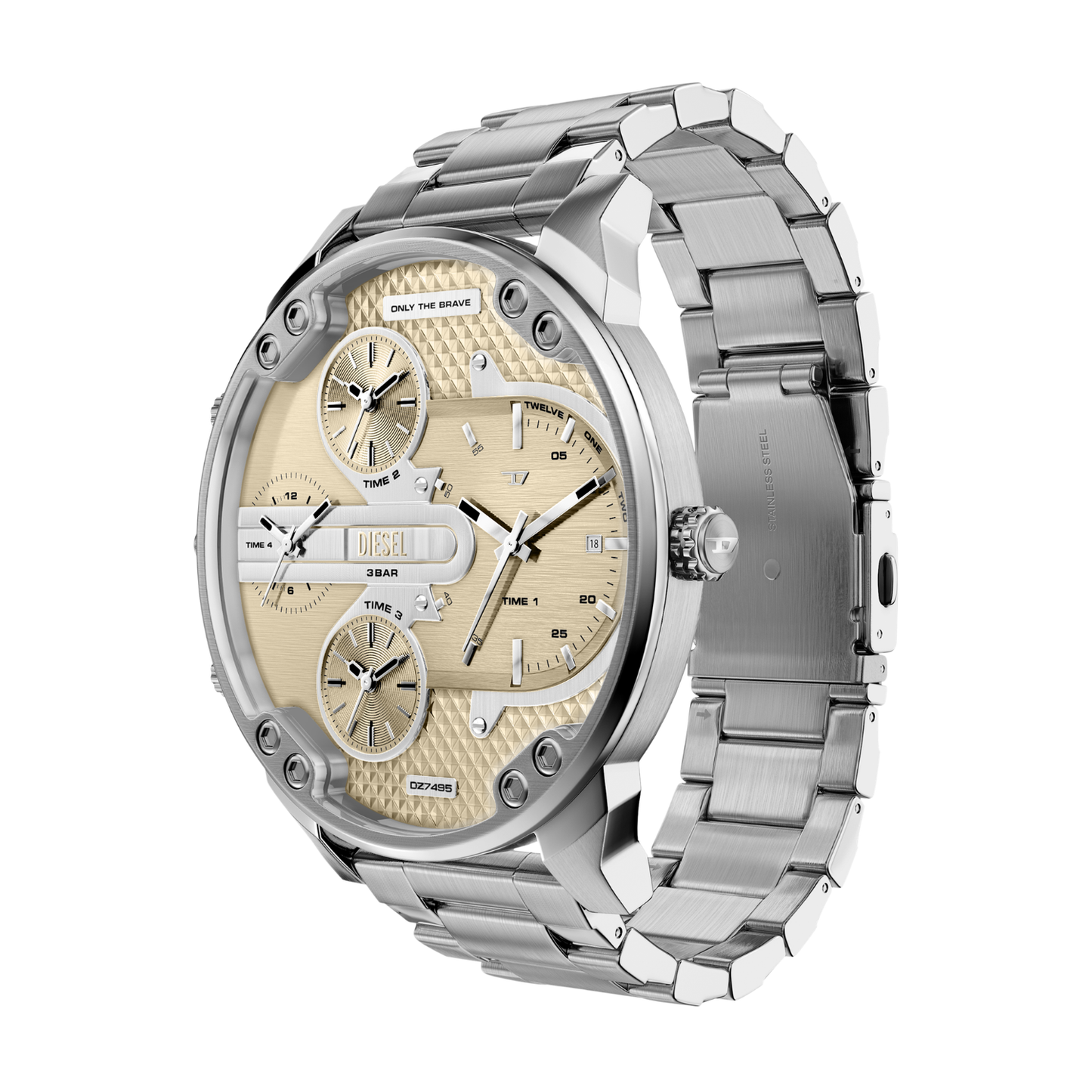 Reloj Análogo Casual Plateado de Hombre