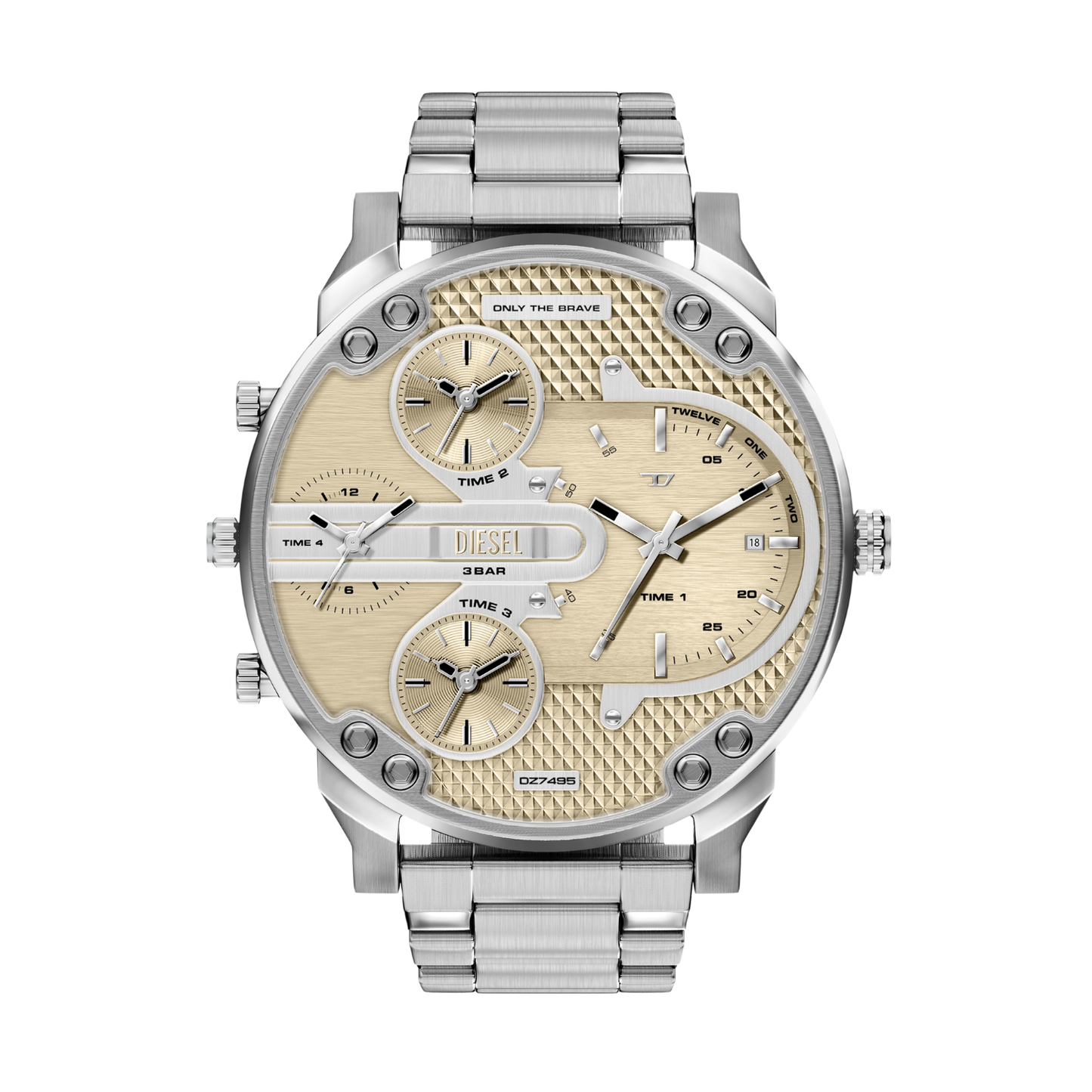 Reloj Análogo Casual Plateado de Hombre