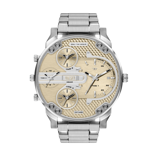 Reloj Análogo Casual Plateado de Hombre