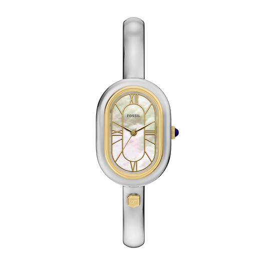Reloj Análogo Ejecutivo Plateado de Mujer