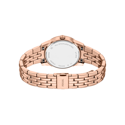 Reloj Análogo Ejecutivo Oro Rosa de Mujer