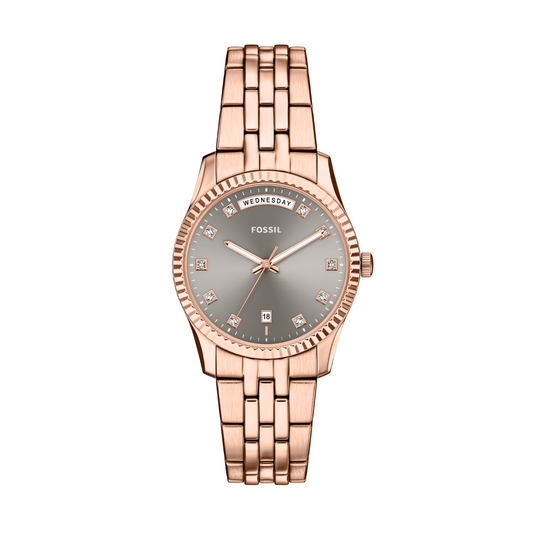 Reloj Análogo Ejecutivo Oro Rosa de Mujer