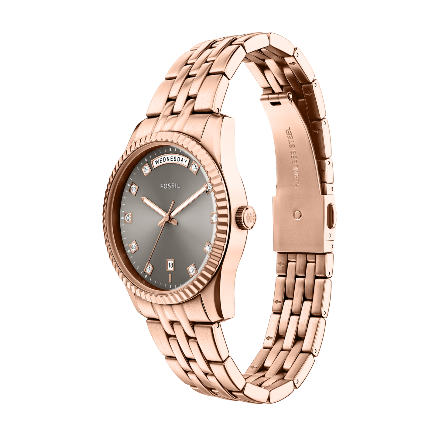 Reloj Análogo Ejecutivo Oro Rosa de Mujer