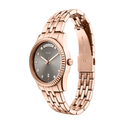 Reloj Análogo Ejecutivo Oro Rosa de Mujer