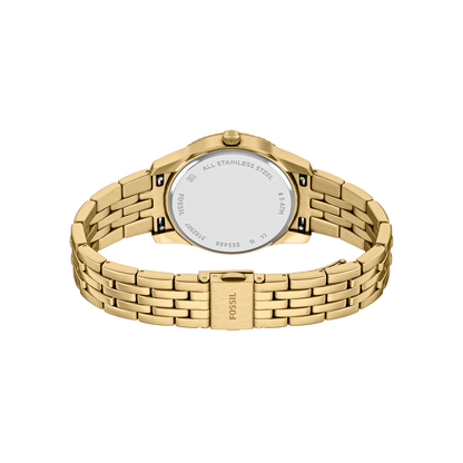 Reloj Análogo Ejecutivo Dorado de Mujer