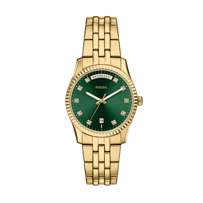 Reloj Análogo Ejecutivo Dorado de Mujer