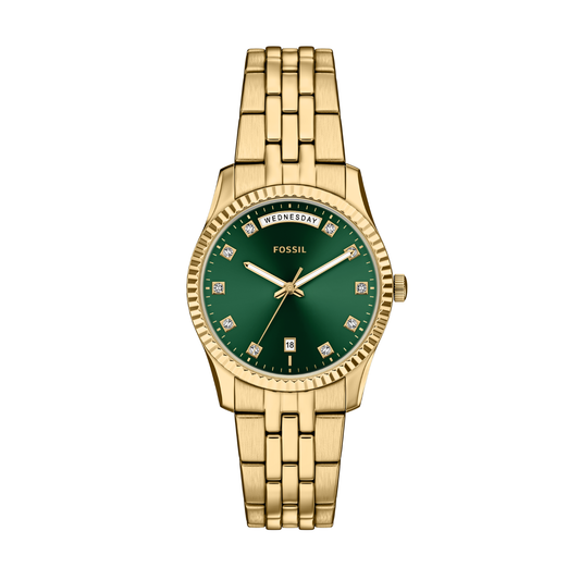 Reloj Análogo Ejecutivo Dorado de Mujer