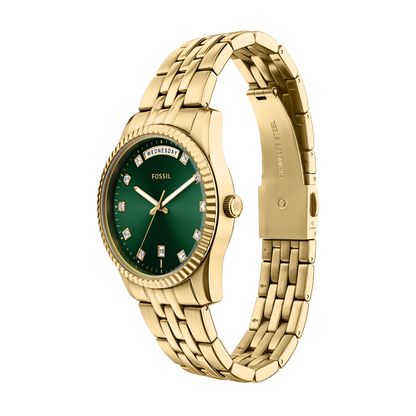 Reloj Análogo Ejecutivo Dorado de Mujer