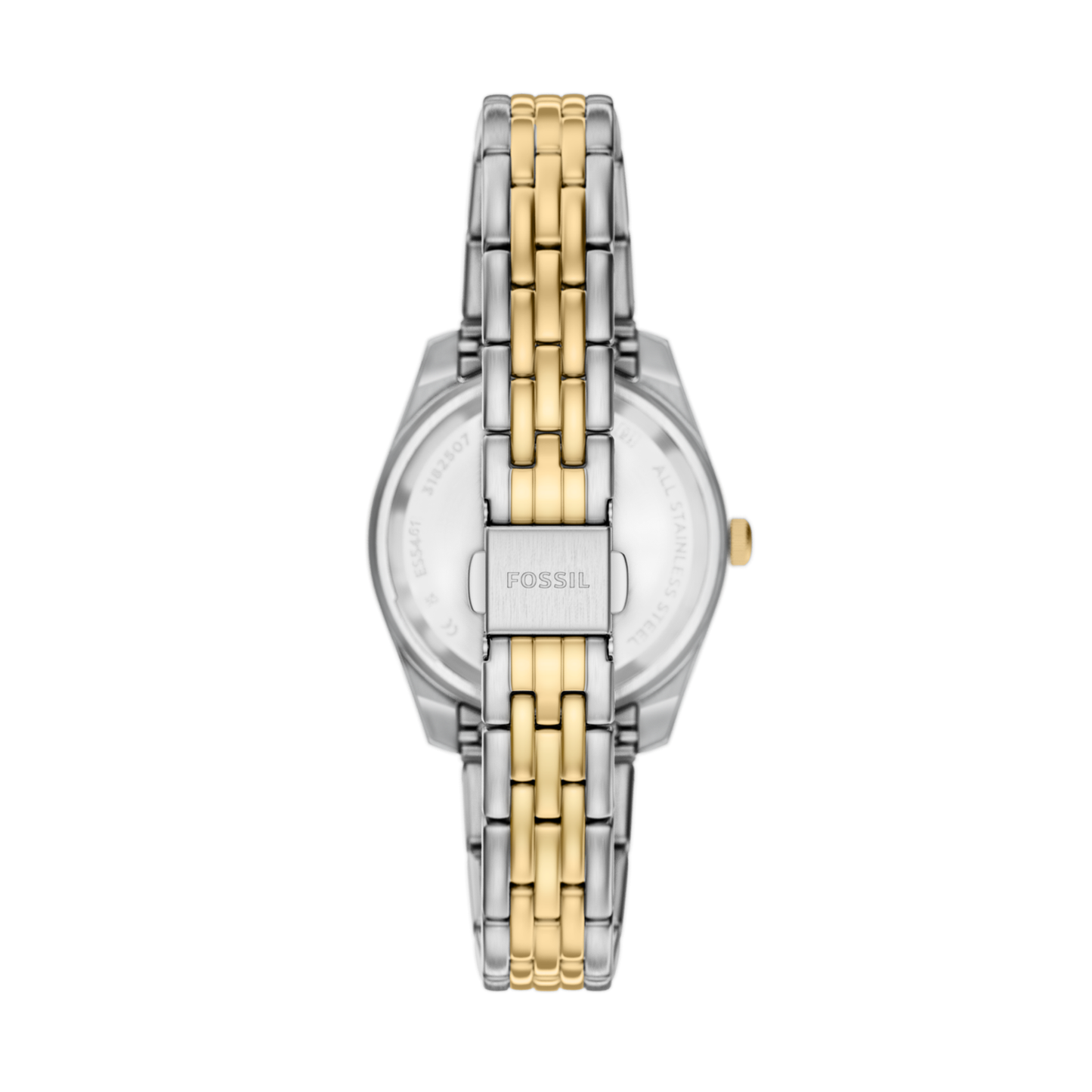 Reloj Análogo Ejecutivo Plateado Doble Tono de Mujer
