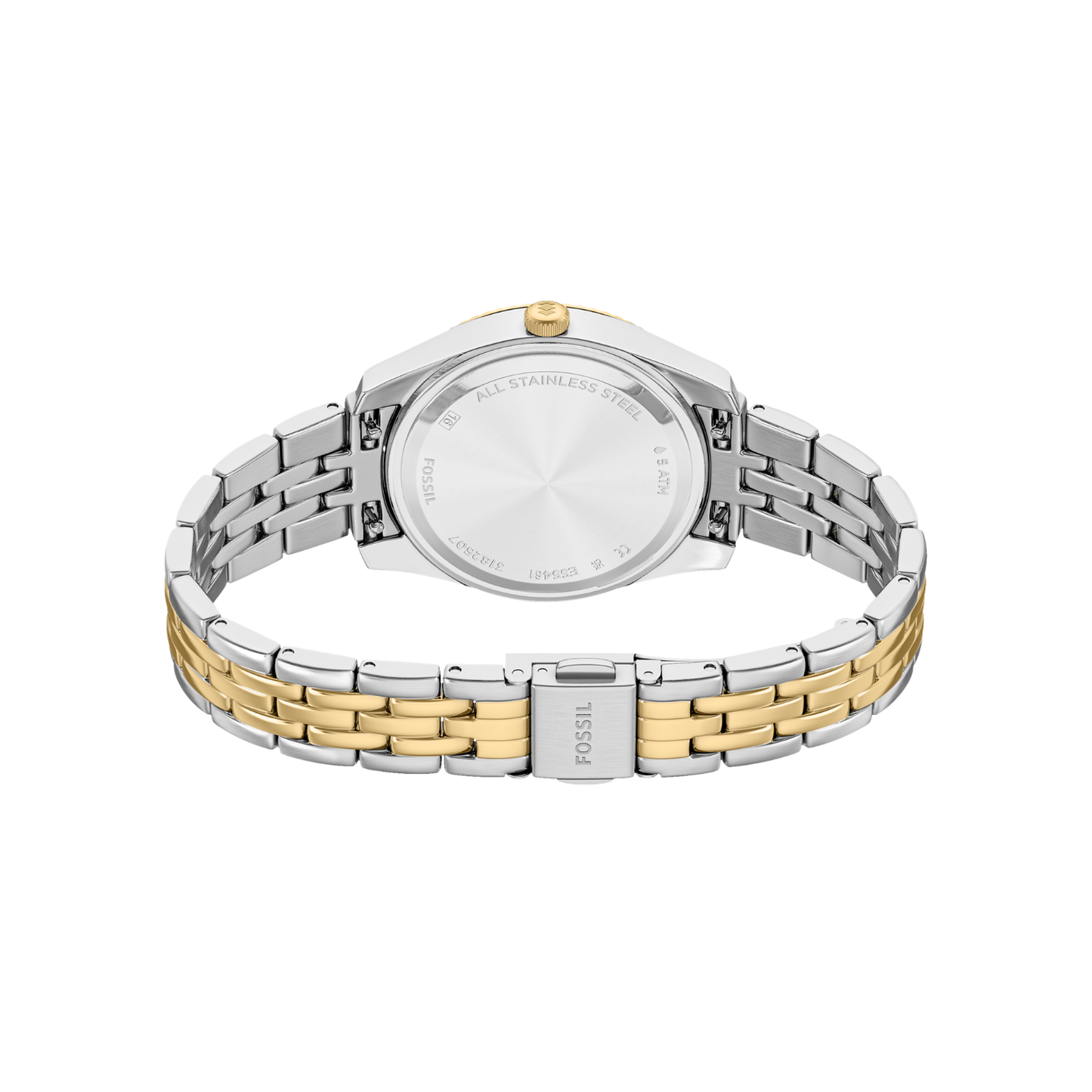 Reloj Análogo Ejecutivo Plateado Doble Tono de Mujer