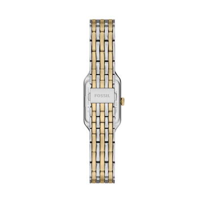 Reloj Análogo Ejecutivo Plateado Doble Tono de Mujer