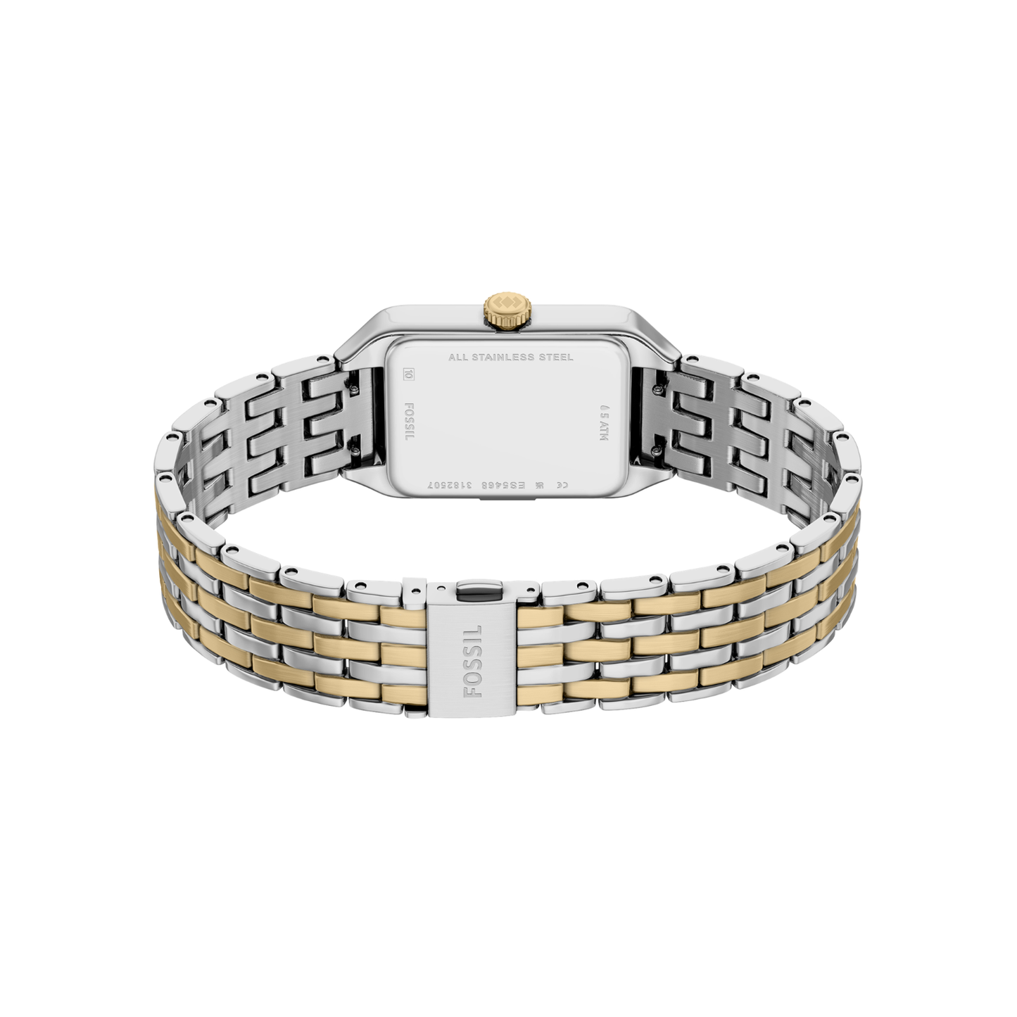 Reloj Análogo Ejecutivo Plateado Doble Tono de Mujer