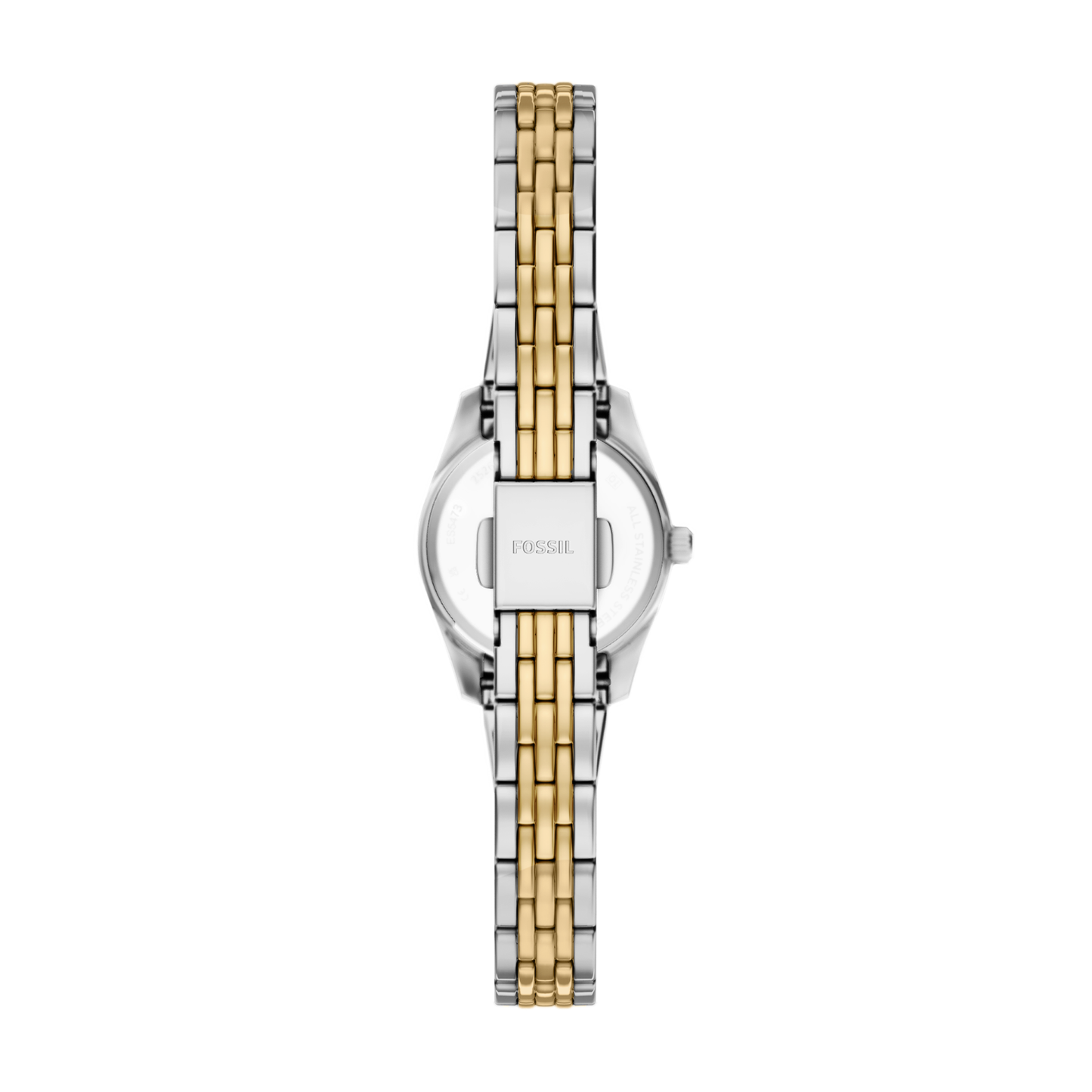 Reloj Análogo Ejecutivo Plateado Doble Tono de Mujer