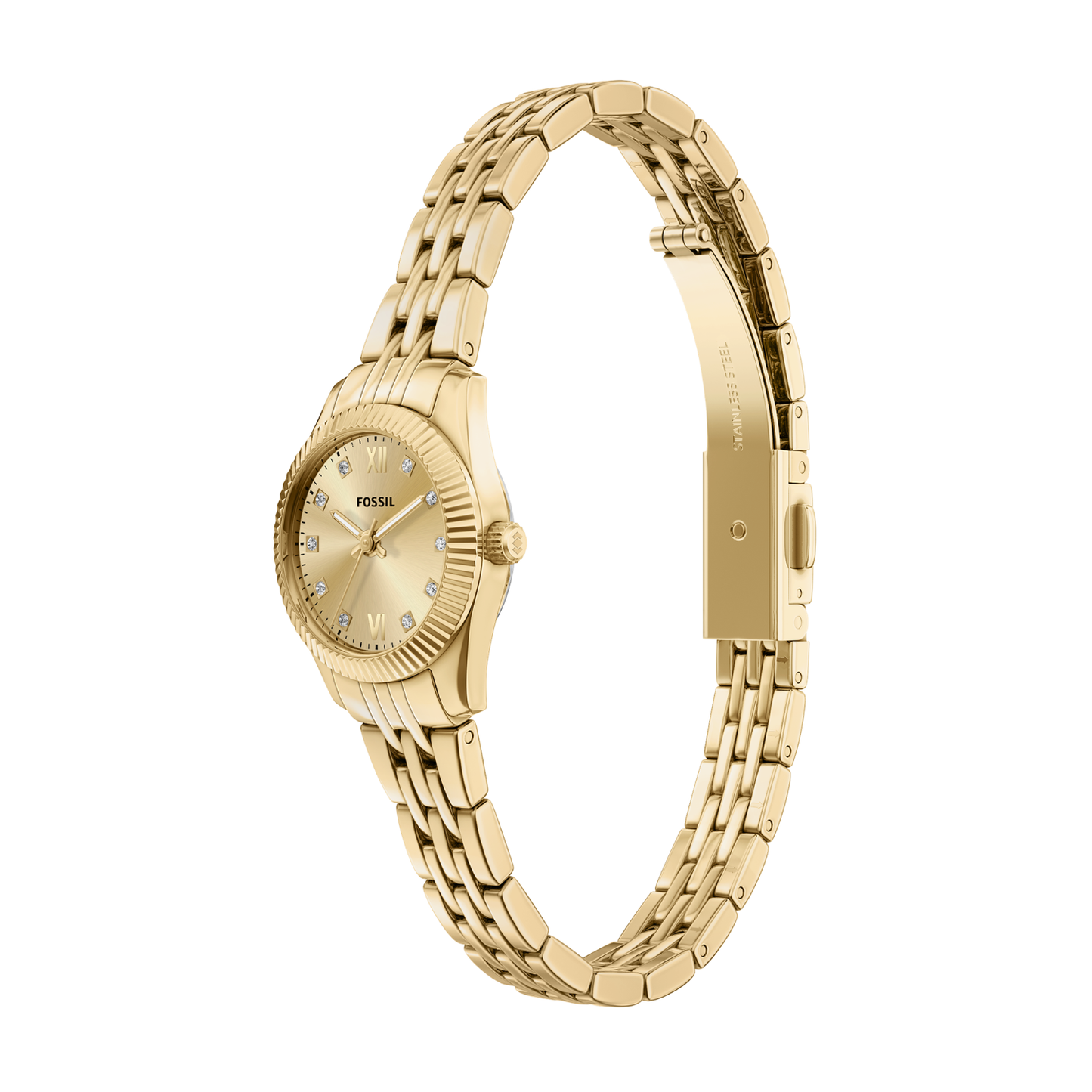 Reloj Análogo Ejecutivo Dorado de Mujer