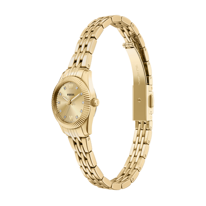 Reloj Análogo Ejecutivo Dorado de Mujer
