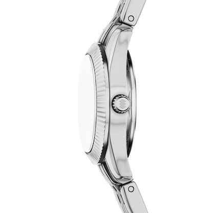 Reloj Análogo Ejecutivo Plateado de Mujer